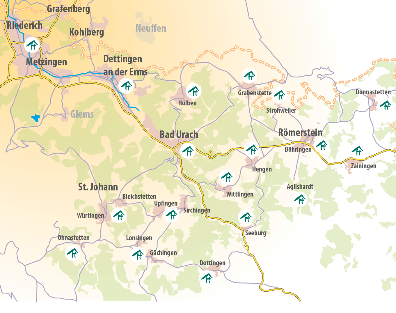 Einsatzgebiet Hospizgruppe Metzingen/Ermstal e.V.